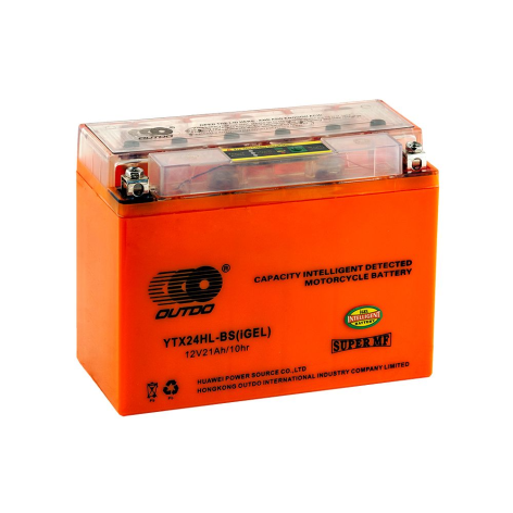 фото Мото аккумулятор 21Ah OUTDO UTX24HL(YTX24HL)-BS iGEL (22Ah)