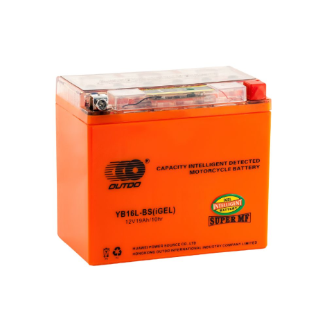 фото Мото аккумулятор 19Ah OUTDO UB16L|(YB16L)-BS iGEL