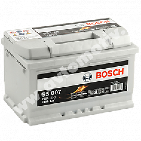 фото Автомобильный аккумулятор Bosch S5 74.0 низкий