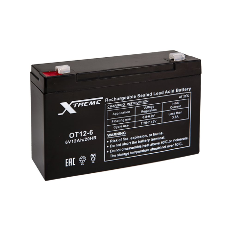 фото Аккумулятор Xtreme VRLA 6v 12Ah (OT12-6)