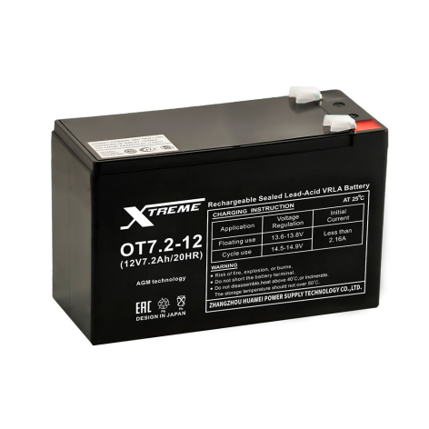 фото Аккумулятор Xtreme VRLA 12v 7.2Ah (OT7.2-12)