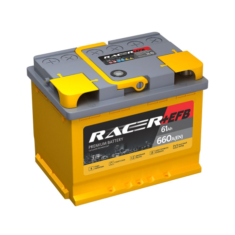 фото Аккумулятор RACER +EFB 61 обр (L2.0, AK)