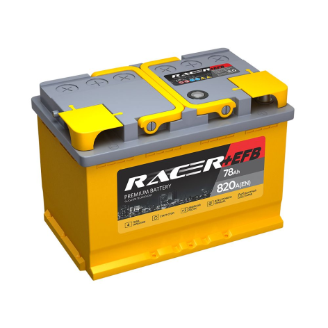 фото Аккумулятор RACER +EFB 78 обр (L3.0, AK)