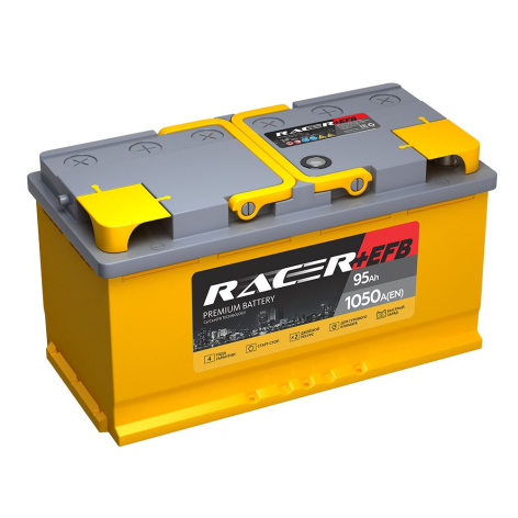 фото Аккумулятор RACER +EFB 95 обр (L5.0, AK)