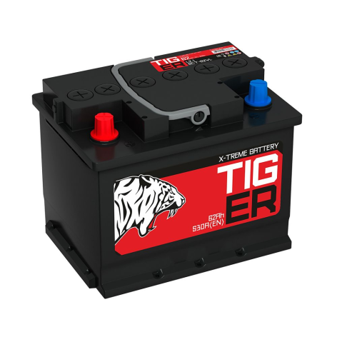 фото Аккумулятор TIGER 62 пр (L2.1, Красный, KN)