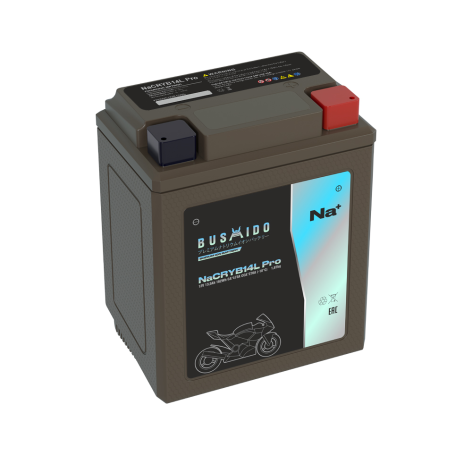 фото Мото BUSHIDO NaCRYB14L pro (YTX14AHL-BS, 13,5Ah) обр