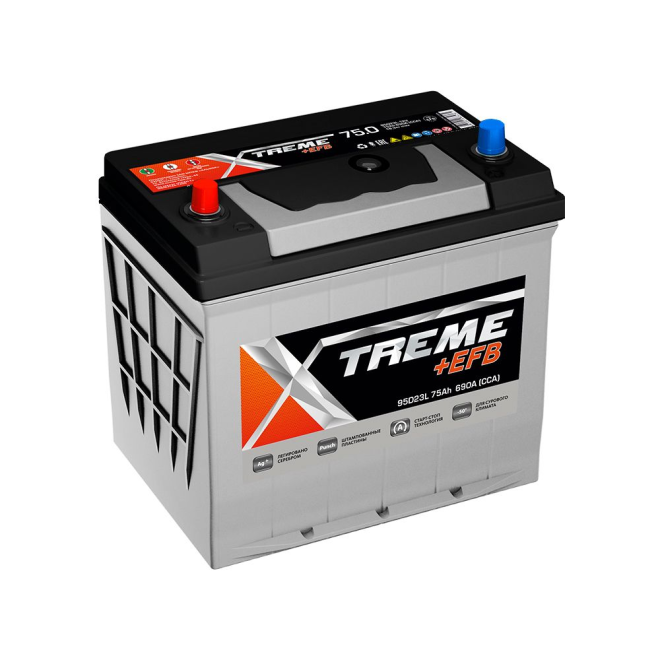 Аккумулятор XTREME +EFB  75 обр (95D23L)