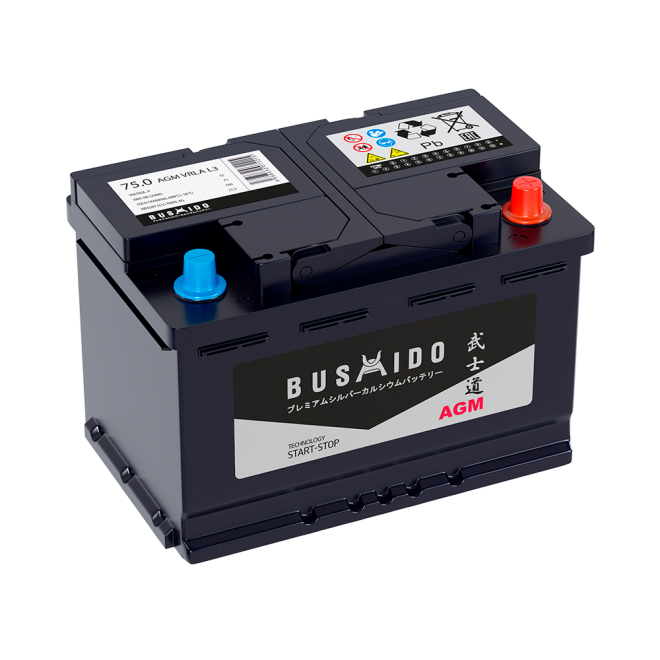 Аккумулятор BUSHIDO EFB 75 обр (L3.0, HO)