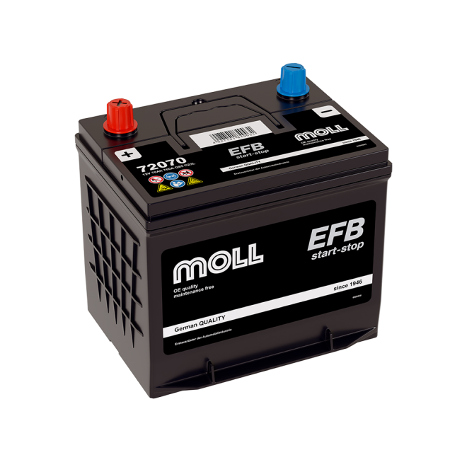 Аккумулятор MOLL EFB  70 обр (D23L, 72070)