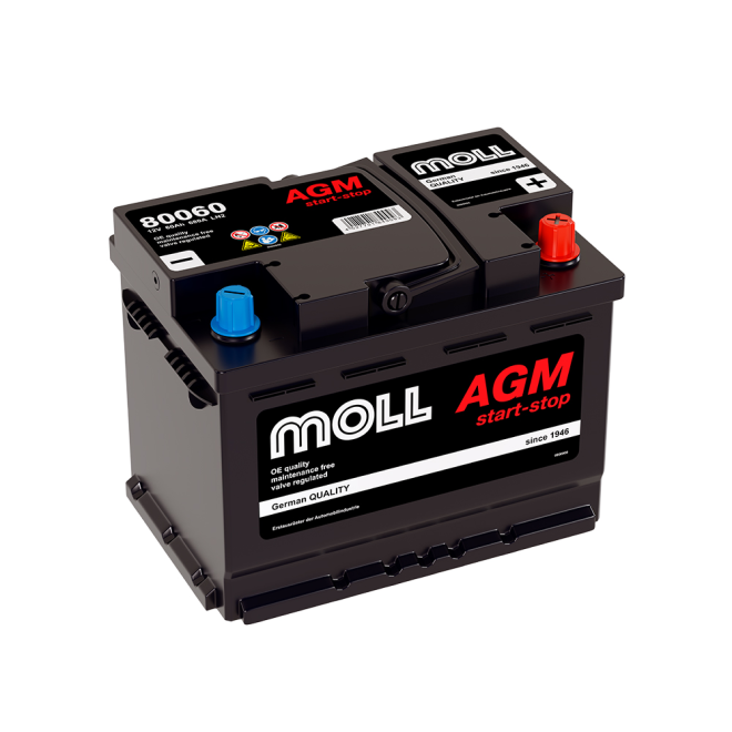 Аккумулятор MOLL AGM 60 обр (L2.0, 80060)